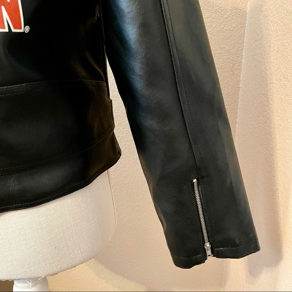 Harley Davidson women’s moto faux leather jacket M - Picture 6 of 10